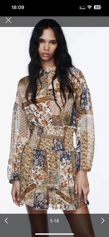 Səndəl və şəp-şüplər: Zara beli rezinli model, nazik patchwork don 
yenidir 119 azn alınıb