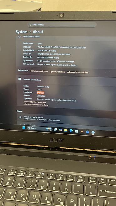 Техника и электроника: Acer Nitro 5 oyun/performans noutbuku Texniki xüsusiyyətlər: - — 5