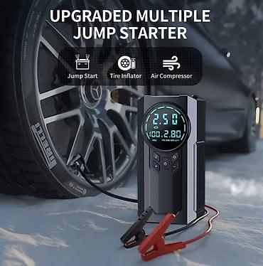 primicka taksi: JKUO0 marka Jump starter (Primiçka) - 150 PSI hava kompressoru — 2