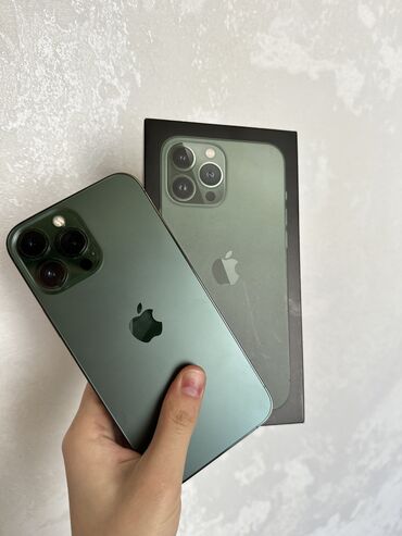 iphone 13 pro max в рассрочку бишкек: IPhone 13 Pro Max, Б/у, 256 ГБ, Alpine Green, Чехол, Коробка, 87 %