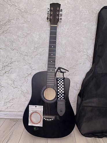 gitara usaq ucun: Akkustik gitara dəsti – 40” Dreadnought korpus, mat qara rəng. - 6 — 2