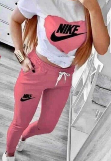 Nike, L (EU 40), 2XL (EU 44), Sa ilustracijom, bоја - Roze