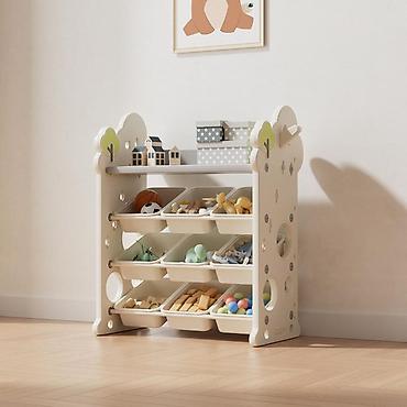 ormari po meri ikea: Dečija polica za igračke „Drvce“ Feelkids (bela) Moderan organizator — 1