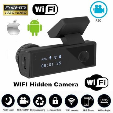 3 kameralı videoregistrator: - Tək kameralı Wi-fi-lı kompakt model - Ön kamera keyfiyyətli