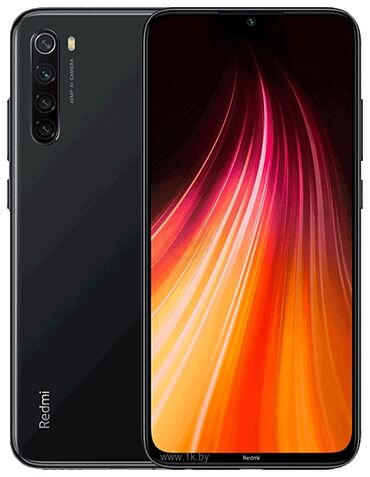 оперативная память v color: Redmi, Redmi Note 8, Колдонулган, 64 ГБ, түсү - Кара, 2 SIM