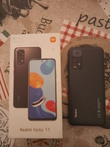 телефон fly белый кнопочный: Redmi Note 11, 64 GB, rəng - Qara, İki sim kartlı, Face ID