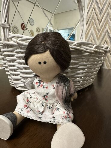 стульчик для новорожденных 3 в 1: Текстильная кукла ручной работы - Материалы: хлопковая ткань для lalafo.kg да стульчик для новорожденных 3 в 1: Текстильная кукла ручной работы - Материалы: хлопковая ткань для