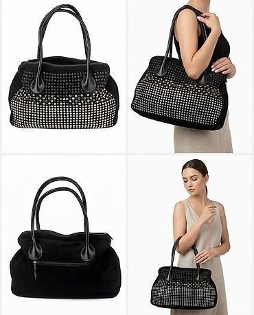 кепки гучи: Сумка GUCCI, размер 40 см х 39 см - Б/У - замшевая с кнопками - — 2