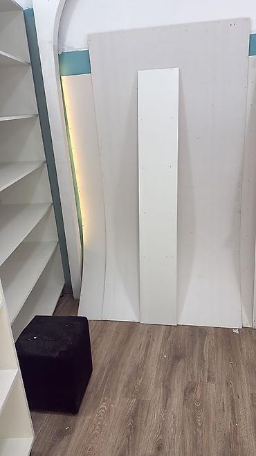 ayaqqabı mebeli: Ağ rəngli modul kitab rəfi/vitrin - Material: Laminat/MDF tipli ağ — 4