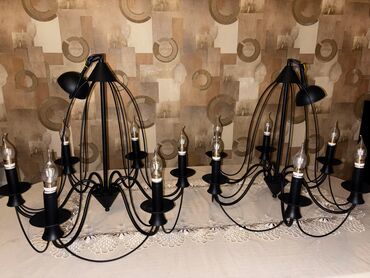 Pərdə və jalüzlər: Çılçıraq, 8 lampa, Metal