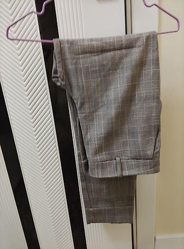 mind error jeans: Женский костюм со штанами MANGO (двойка) и натуральный кожаный плащ — 2
