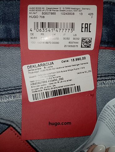 Farmerke: Farmerke, 30 / 32, Hugo Boss, Slim fit — 9
