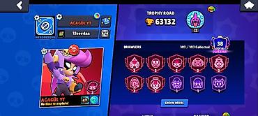 dvd oyun: Brawl Stars hesabı – tam kolleksiya, yüksək trophy və nadir — 1