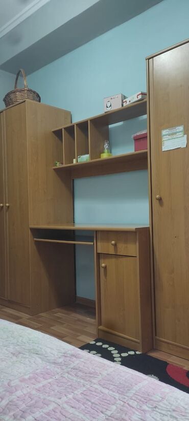 мебель шкаф: Детский гарнитур, цвет - Коричневый, Б/у