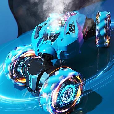 nerf satisi: Buxarlı oyuncaq maşın Stunt car 2277-2B Həm pult, həm də saat ilə — 4
