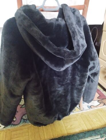 платье на повседневку: Шуба, Короткая модель, Китай, С капюшоном, XL