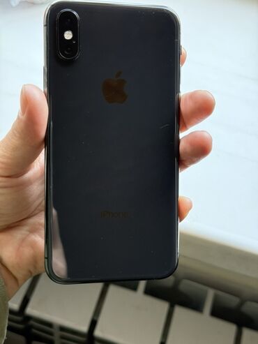 черные наушники airpods: IPhone X, Space Gray