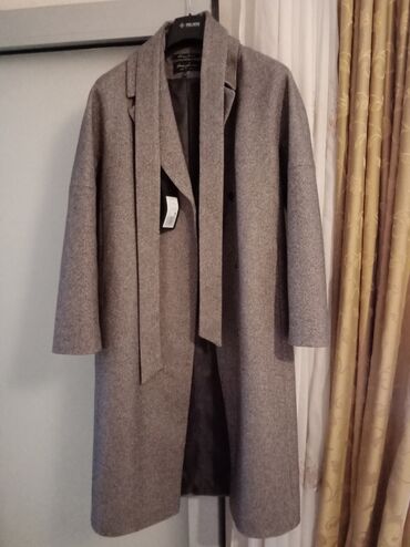 Женская одежда: Пальто, Зима, Длинная модель, С поясом, 2XL (EU 44)