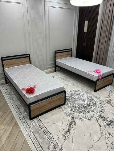 кровати с матрасом бу: Односпальная кровать, Новый, С матрасом, длина - 200 см