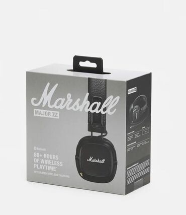 Наушниктер: Накладные, Marshall, Новый, Беспроводные (Bluetooth), Для переговоров