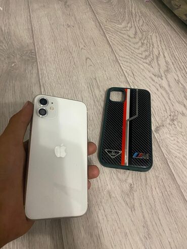пассивное сетевое оборудование ok net: IPhone 11, Б/у, 64 ГБ, Белый, Чехол, 99 %