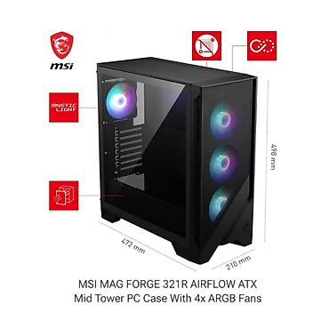 optimal elaqe: MSI MAG FORGE 321R AIRFLOW – optimal soyutma və geniş daxili həcm — 2