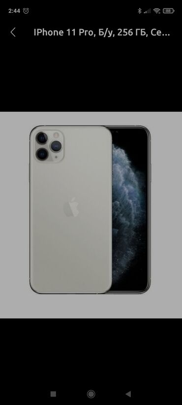 мониторы 13 17.9: IPhone 11 Pro, 256 ГБ, Серебристый