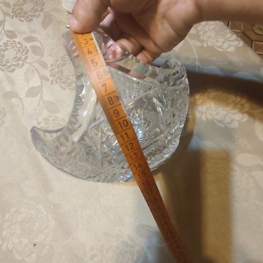tom xrustal: Qədimi tam orijinal Cexoslovakiya büllur səbət Xrustal əl dəsmalı Tom — 3