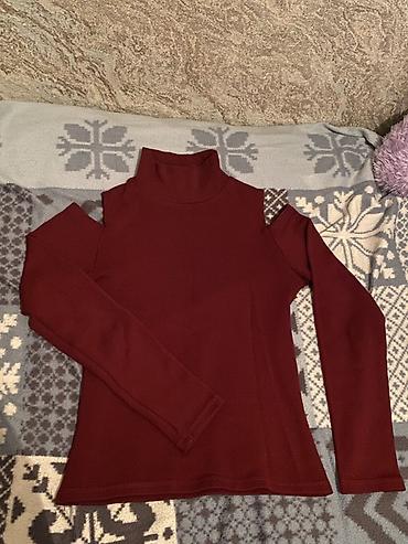 koftalar: Bordo rəngli qadın bluz/kofta - Model: çiyin hissəsi açıq, uzunqol - — 1