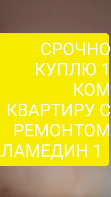 срочно продам 1 комнатную квартиру рядом просп жибек жолу бишкек: 1 бөлмө, 42 кв. м, Эмереги менен