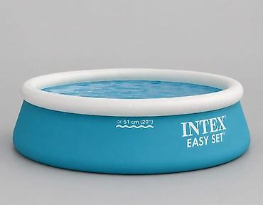 басени: Elektron Nasos Hediyye. Intex 2.44 × 0.61 m şişmə hovuz 🌊 Yay — 1