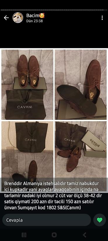 Ayaqqabılar: CAVANI kişi ayaqqabısı 2 cüt var 38-42 razmerde - Model: klassik — 6