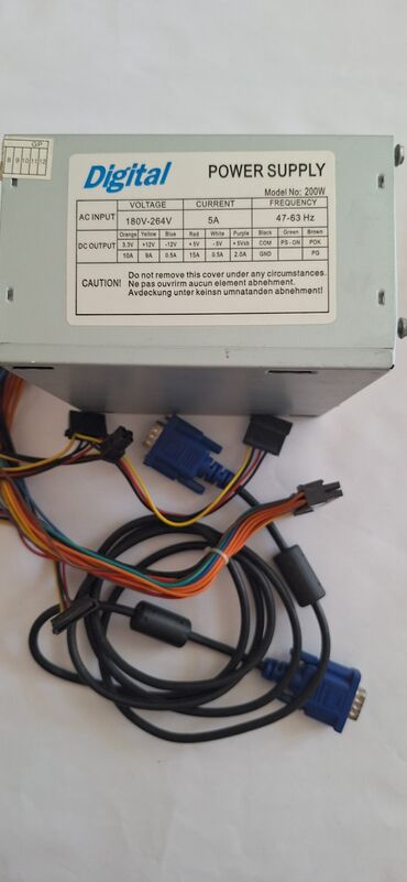 Принтеры: Digital markalı 200W gücündə enerji təchizatı bloku. Bu blok 180-264V