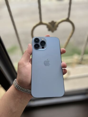 Apple iPhone: IPhone 13 Pro Max, 128 GB, Blue Titanium, Zəmanət, Simsiz şarj, Face ID
