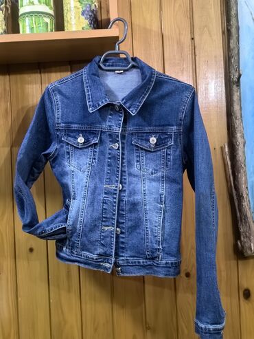 джинсовая короткая куртка: Джинсовая куртка, Осень-весна, XS (EU 34)