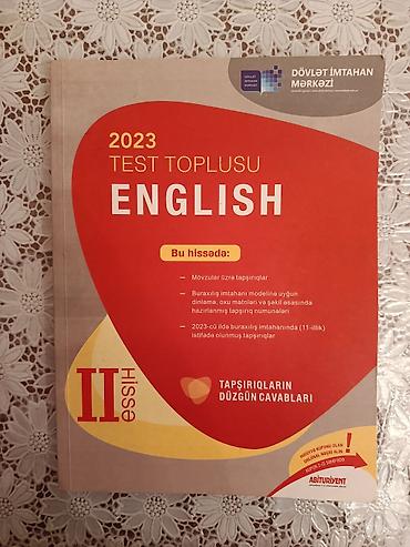 Testlər: Məhsul: “2023 Test Toplusu – English” (DİM), I və II hissə — 2