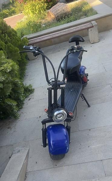 velosiped land rover: Elektrikli skuter – chopper tipli şəhər modeli - Rəng: mavi/göy — 2