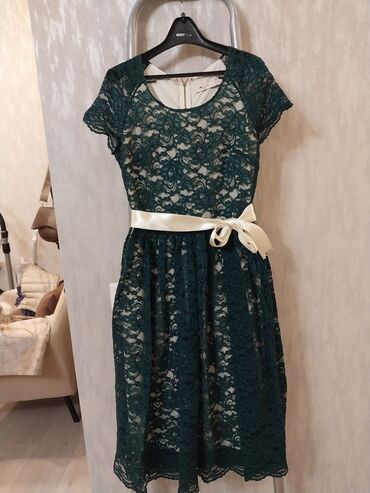 платье с баской: Вечернее платье, Длинная модель, С рукавами, S (EU 36)
