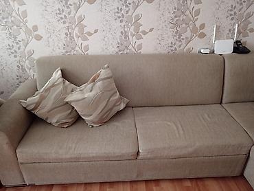 Дом и сад: Bej rəngli künc divan - Yumşaq toxumalı, neytral bej parça üzlük - — 4