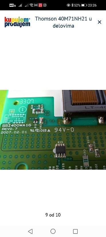 Televizori: Thomson 40M71NH21 – delovi za TV Dostupne ploče i moduli: - Jska LCD — 10