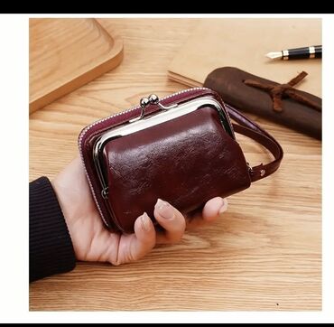 Portmone, pulqabıları: Qadınlar üçün mini-vintaj kilidli retro üslublu cüzdan və kart/pul — 8