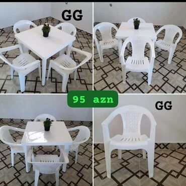 Комплекты столов и стульев: Yeni Masa Desti 95_azn Hazir elde Çatdirilma gun erzinde cuzi