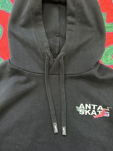 Толстовкалар: Худи ANTA SKATE, размер S (165/88A), черное. - Принт спереди: логотип — 5
