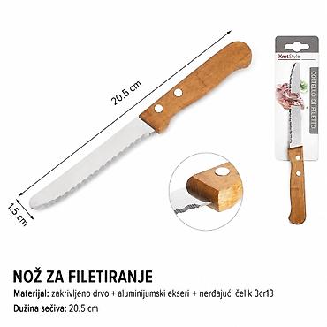 KMT Nož sa okruglim nosom sa drvenom drškom 2406053 Praktičan