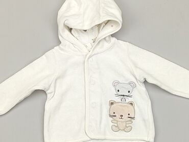 sweterek biały dla niemowlaka: Kardigan, H&M, 0-3 m, stan - Bardzo dobry