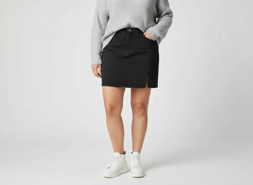 spódnice midi z rozcięciem czarne: H&M Divided, Spódnica damska, rozmiar 5XL