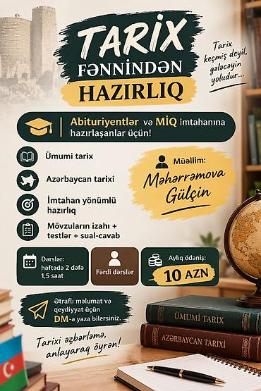 1c program yukle: Repetitor, Tarix, Azərbaycan dili, Abituriyent hazırlığı — 1