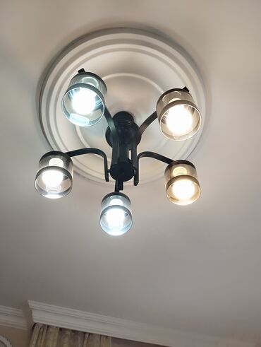 dekorativ işıq: Çılçıraq, 5 lampa, Metal