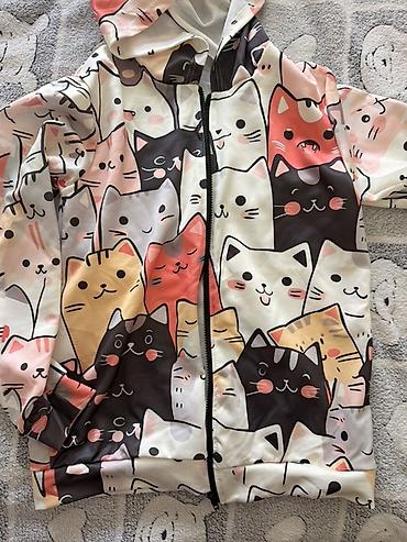 ххх с кошкой: Ветровка, Осень-весна, Китай, С капюшоном, 2XS, S, XS — 1