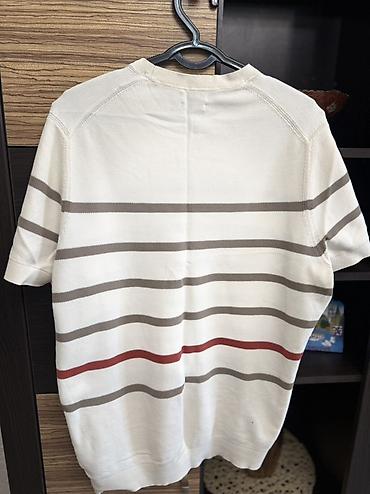 Рубашки: Мужская футболка, M, L, Massimo Dutti, Б/у, цвет - Белый — 4